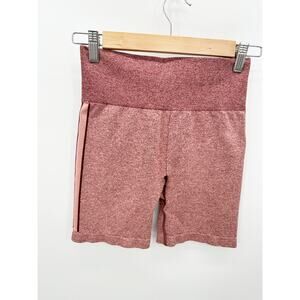 The Upside Red Wine Color Elastic Waist Biker Shorts Women's Size 6